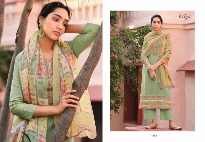 Lt Nitya Anaya Cotton Silk Printed Ethnic Wear Designer Dress Material Collection